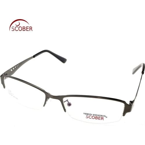 Hollow Gray Ultra light Eye Frame Titanium Alloy Custom Made Optical Myopia Reading Glasses Photochromic Progressive multifocal