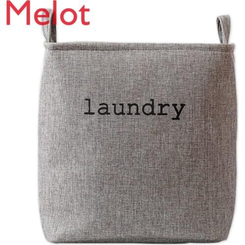 European-Style Simple Fabric Dirty Laundry Folding Laundry Basket Solid Color Home Decoration Children Toy Storage Basket