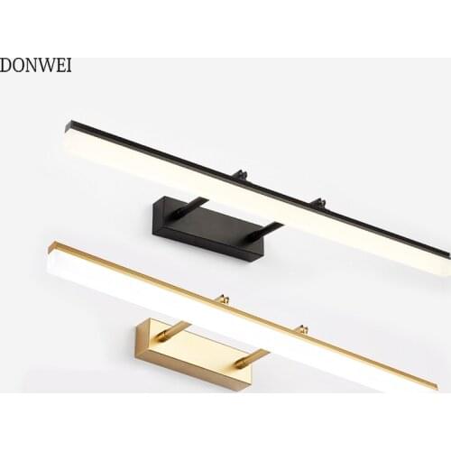 Modern Led Mirror Wall Light Bathroom Toilet Wall Lamp 40CM 50CM Black Silver Gold Wall Mounted Vanity Light Makeup Mirror light