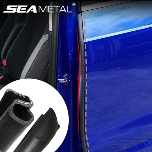 Car Door Seal Strips Sticker Car Door Edge Weatherstrip Rubber Seals Sound Insulation Sealing Strip Protector Car Accessoriess