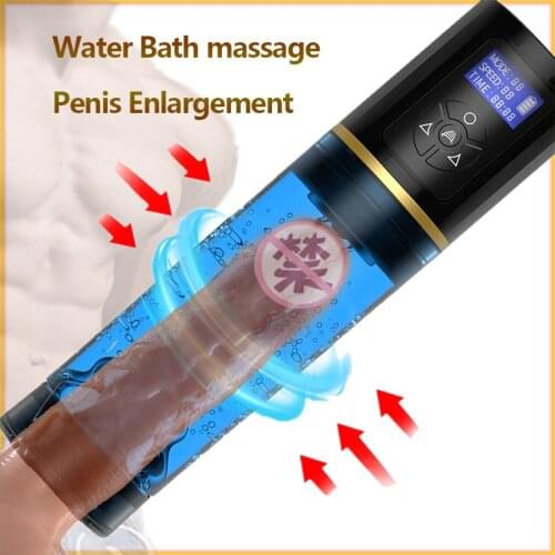 Water Bath Electric Penis Enlargement Pump Sex Toys for Men Penis Extender Vacuum Pump Penile Enlarger Erection Male Masturbator