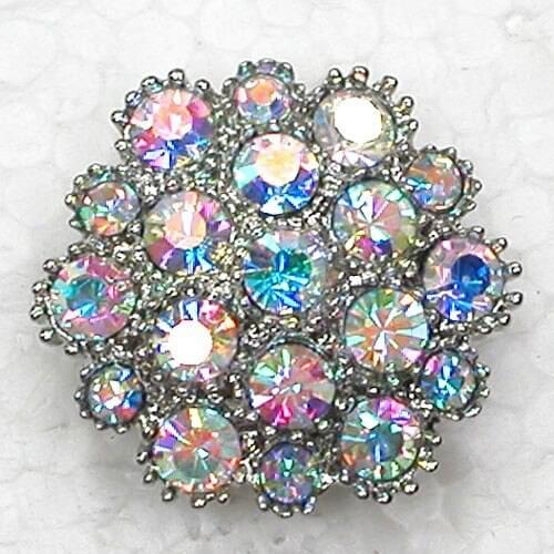 Clear AB Rhinestone brooch Small Flower Pin brooches Party C664 F