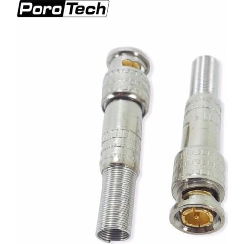 1/2/5pcs/lot BNC Male Connector for RG-59 Coaxical Cable Adapter for CCTV Camera BNC Connector Brass End Crimp Cable Screwing