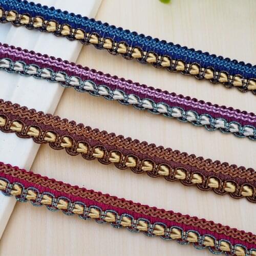12Yards 8Colors Sofa Chair cover Cushion Decorative Ribbon Fabric Stitching Decorative Accessory Edge Lace Trim Ribbon 2cm LC027
