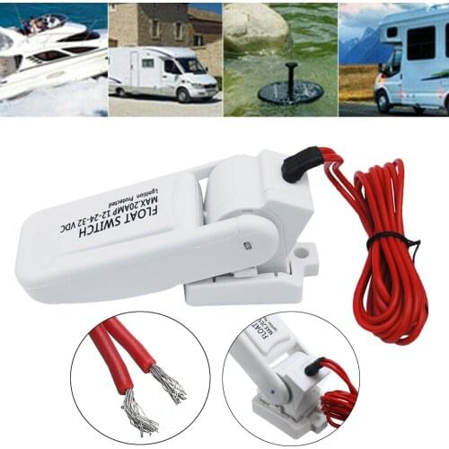 20 AMP Automatic Electric Boat Bilge Pump Float Switch DC Water Level Controller Flow Sensor Switch