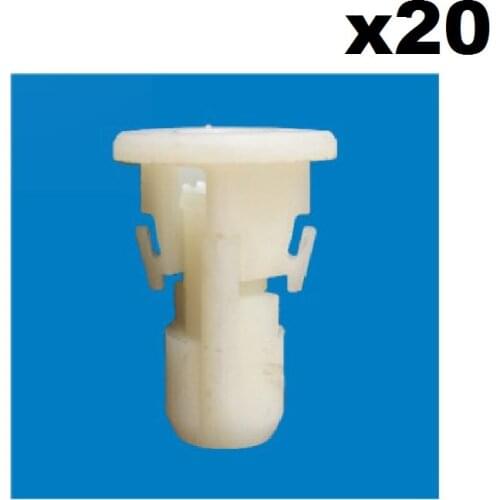 20 Pieces Under Cover Nut Grommet for BMW 07147201307 White Nylon