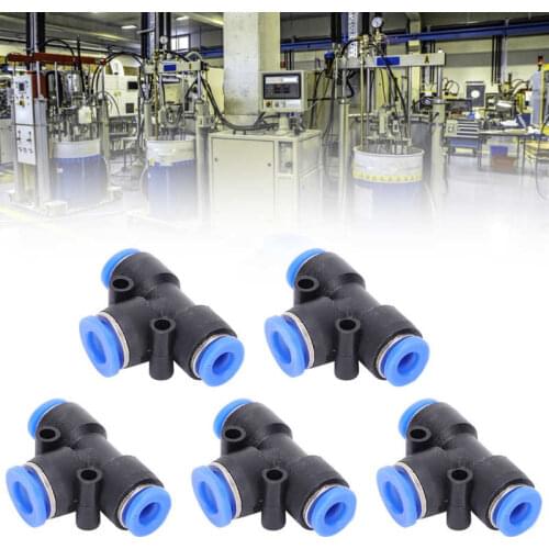 50Pcs PEG6-8-6 3 Way Pneumatic Connector Quick PU Tube Hose Push In Air Water Fitting
