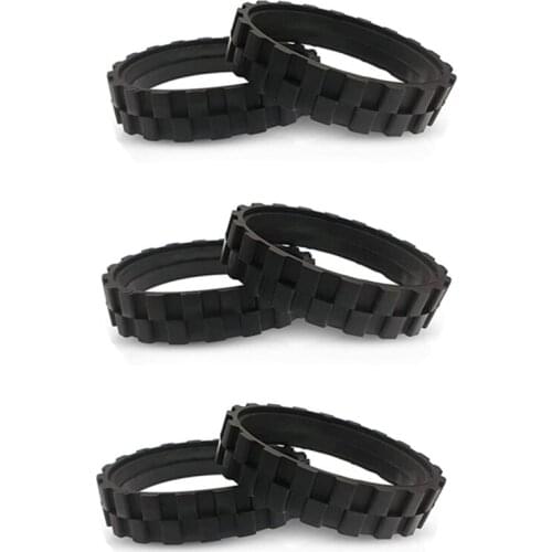 SANQ 6Pcs Tires for IROBOT ROOMBA Wheels Series 500, 600, 700, 800 and 900 Anti-Slip, Great Adhesion and Easy Assembly