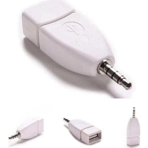 Bluelans Vehicle 3.5mm Male Aux Audio Plug Jack to USB 2.0 Female Converter Adapter