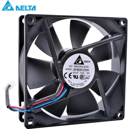 AFB0912HH 9225 9025 DC 12V 0.40A Double ball bearing 3pin air volume cooling fan