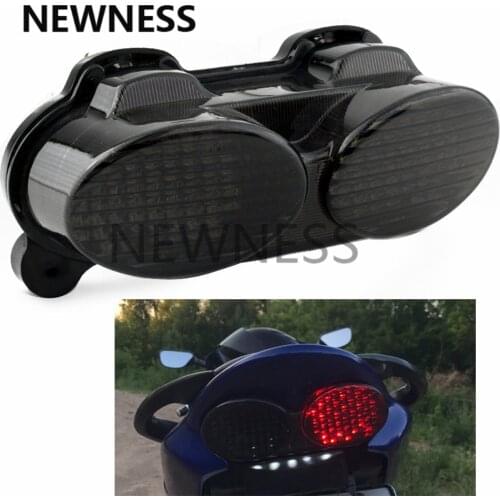 Blike Smoke Lens Motorcycle LED Tail Light Integrated Brake Turn Signals Taillight For Kawasaki ZX6R ZX9R ZR7S ZX900 ZZR600