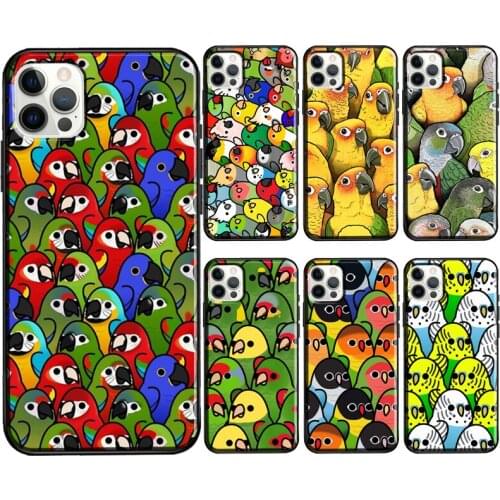 Parrot Birds Cockatiel Phone Case For iPhone 11 12 Pro Max 12 Mini X XR XS MAX 7 8 Plus 5S SE 2020 Soft Cover