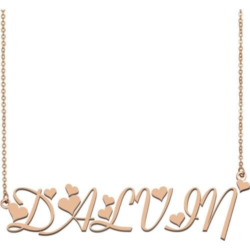DALVIN Name Necklace, Custom Name Necklace for Women Girls Best Friends Birthday Wedding Christmas Mother Days Gift
