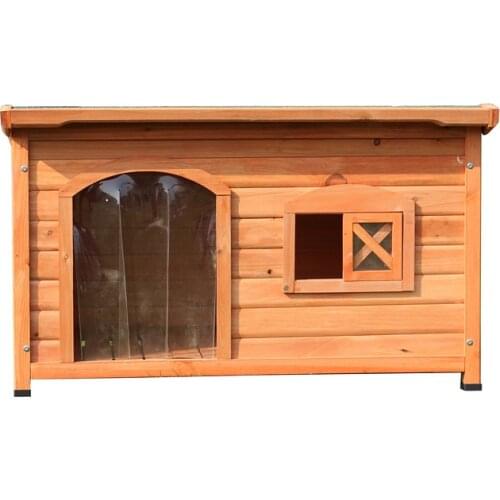 Handmade Dog House Outdoor Waterproof Indoor Wooden Kennel Sausage House Corgi Teddy Four Seasons Universal Pet House