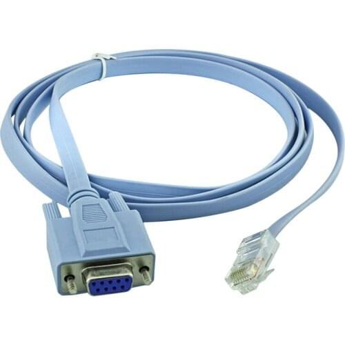 Used for Router Network 1.5M Cble Adapter RJ45 to RS232 Serial Oort Cble DB9 F/8P8 C Blue Circuit Board Jumper