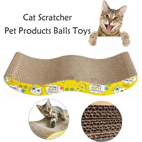 Cat Scratcher Kitten Scratch Pad Corrugated Paper Cardboard For Cat Scratching Pet Products Balls Cat Pet Toys