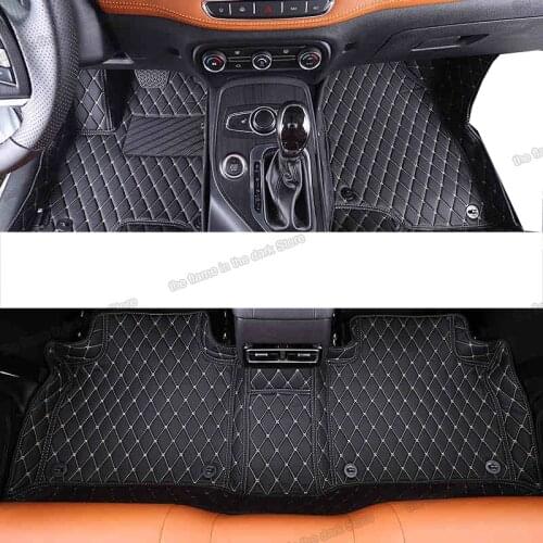 Lsrtw2017 leather car floor mats rug carpet for chery tiggo 7 2016 2017 2018 2019 2020 accessories interior cover sticker tiggo7