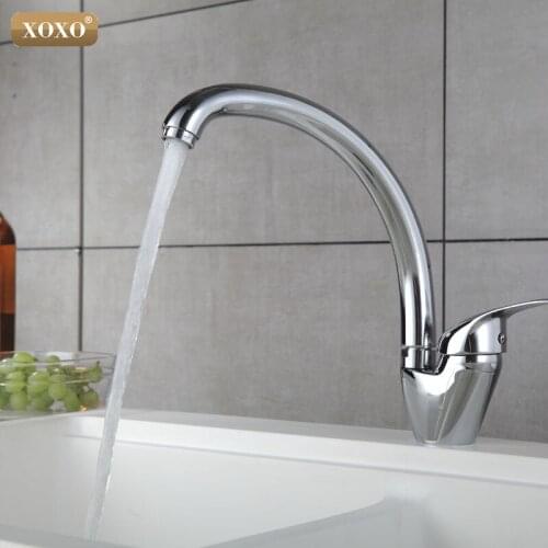XOXO Kitchen Faucet Cold and Hot copper Chrome Deck Mounted Kitchen Faucet Single Handle for Kitchen Sink Mixer Tap 3309-3319