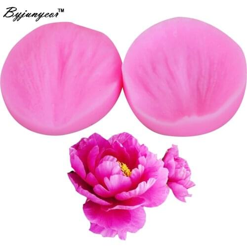 Mini Flower Peony Petal Mold Silicone Texture Cake Mold,Fondant Cake Tool Veining Sugar Fondant Tool M464