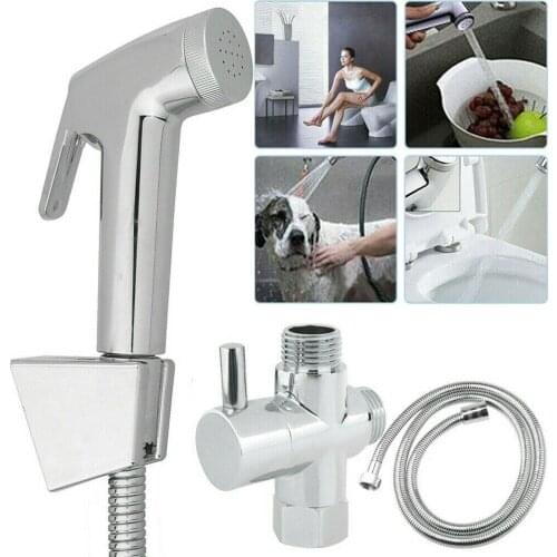 Bidet Toilet Sprayer Set-Handheld Kit-Bathroom Hand Shower Self Clean Stainless Shower Bidet Spray Hose Holder