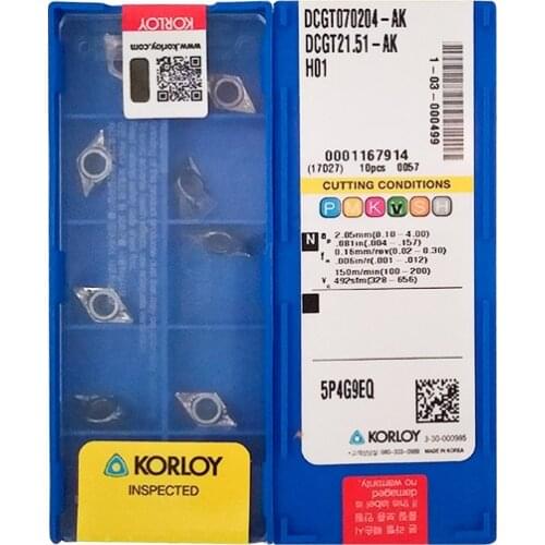 Original Carbide Insert DCGT11T308 070204-AK H01 for Aluminum