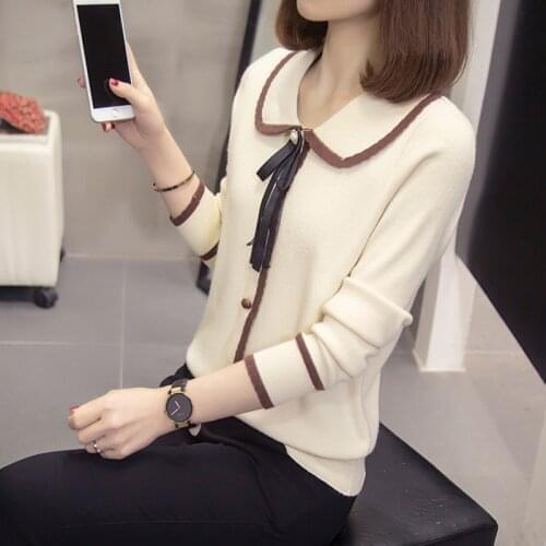 Autumn Winter Solid Knitted Pullovers Sweaters Turn-down collar Long Sleeve Korean Sweater Soft Warm Jumper Pull Femme 2021