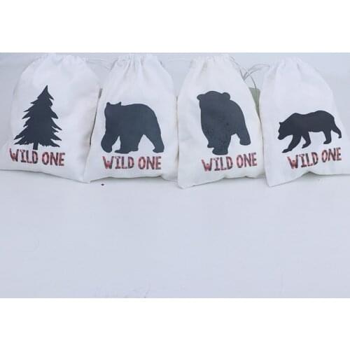 Woodland Animals Birthday Favor Bags Candy Bags Gift Bags Forest Baby Shower Favor Bags Woodland Animals Party Decoration