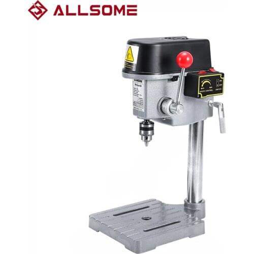 ALLSOME 340W Electric Drill Stand Mini Table Bench Holder DIY Bracket Fixed Frame Drilling Machine Drill Chuck 1-13mm Wood work