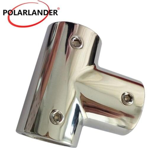 3 WAY 90 Degree Tee Tube Hardware for Boat Marine Yacht Rail Fittings Tube 1 PC Stainless Steel 7/8 "22mm