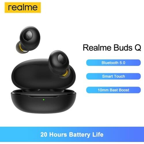Realme Buds Q TWS Wireless Earphone Waterproof Intelligent Touch Controls Headphones Bluetooth 5.0 Stereo With Charging Box