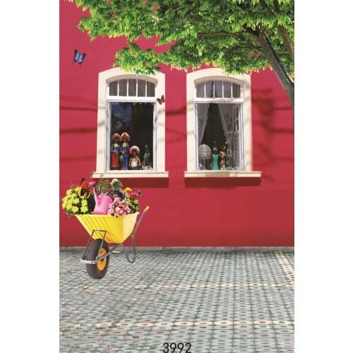 Outdoor Courtyard Vinyl Photography Background Customize Backdrops Computer Digital Printing Background for photo Studio Wedding