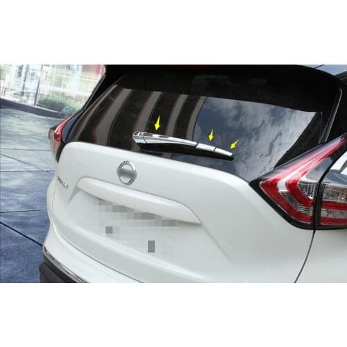 Yimaautotrims Rear Windshield Window Windscreen Rain Wiper Cover Trim 4 Pcs / Set Fit For Nissan Murano 2015 2016 2017 2018 ABS