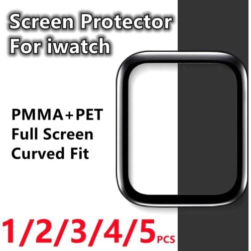 3D Screen Protector For Apple Watch Series 1 2 3 iwatch 4 5 6 SE Film For iwatch 38 40 42 44mm Composite PMMA Full Cover Curved