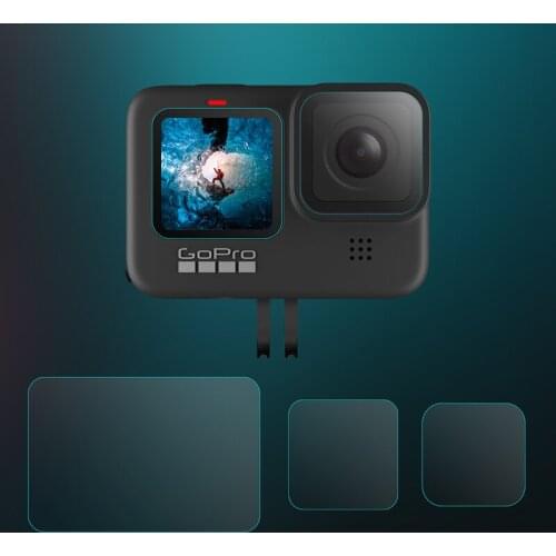 HD Tempered Glass Protective Film For GoPro 9 Screen Cover Case Front Back Lens Film For GoPro Hero 9 Sport Camera Accessories