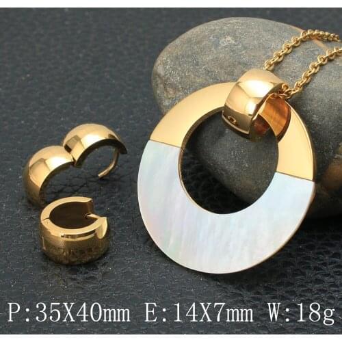 Womans Fashion Stainless Steel Jewelry Sets Pendants And Earrings For Women Supernove Sales SBJZCLCF1