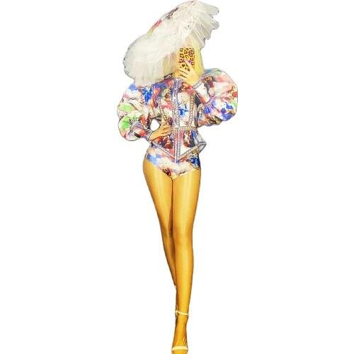 Long Sleeve Virgin Mary Style Women Tops Sknny Shorts Hat Three-Piece Set Birthday Party Outfit Nightclub Costumes