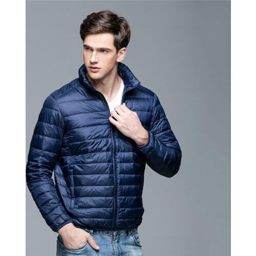 Winter Mens Down Jacket Ultra Light Down Jacket Men Windbreaker Feather Jacket Man Lightweight Portable Warm Coat