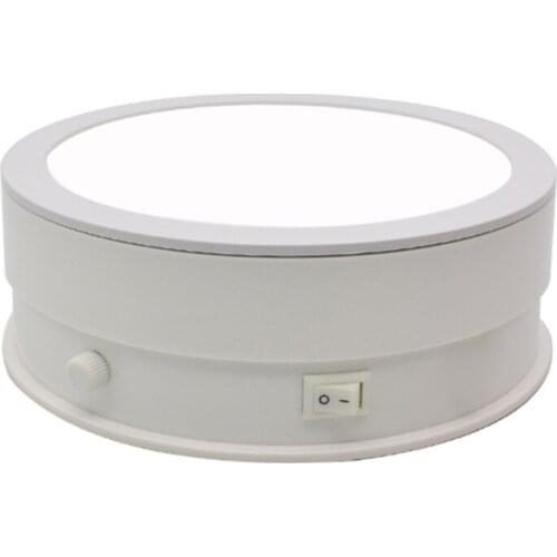 15/20cm Electric Turntable Display Stand LED Light Rotating Table Watch Jewelry E5BE