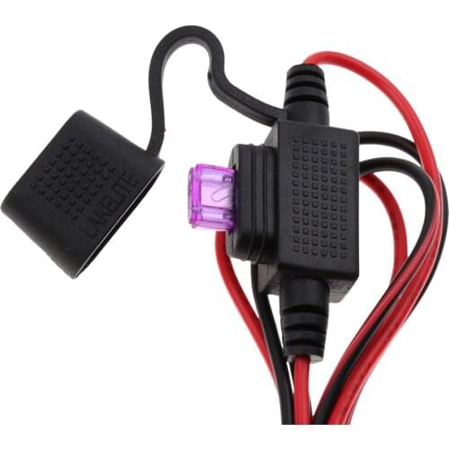 2 Pieces Battery Alligator Clip & 2 Ring Terminal to SAE 2 Pin Fuse Cables