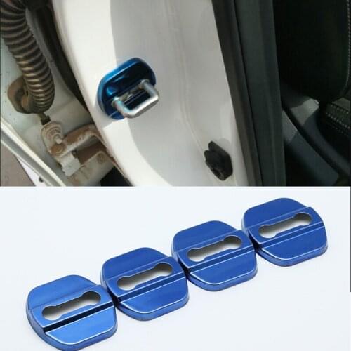 4pcs Stainless Steel Door Lock Buckle Protective Cover Auto Case For Nissan Versa sendan hatchback note 2006-2019 Car Styling