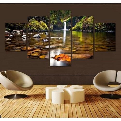 5 Panels Landscape Painting Canvas Art Modern Home Decor Modular Pictures
