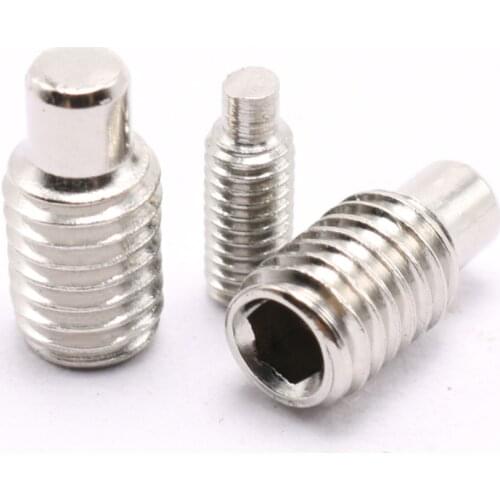 500pcs/lot Stainless steel din915 set screw cylindrical head hexagon socket set screw machine rice screw convex section screw m5