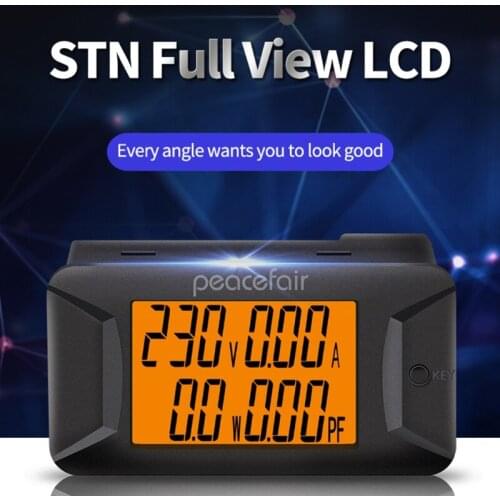 AC 40-400V 100A Digital Multimeter Voltage Current Meter Electric Instrument Power Factor Meter