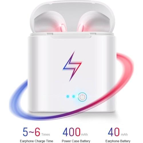 I7 i7s TWS Mini Bluetooth Wireless Earphones Earbuds In-Ear Music Earbuds Sports Headsets for iphone X 6 7 8 Samsung Xiaomi LG