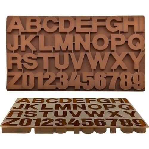 Large Alphabet&0-9 Number Letter Cake Silicone Molds Fondant Cake Tools Chocolate Mould Resin Clay Epoxy Craft Supplies Molds