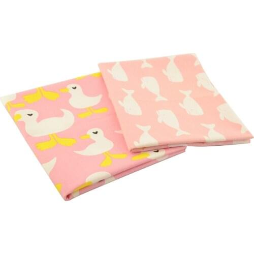 Booksew Cartoon Anime Pink Needlework 100% Cotton Fabric Sewing Tissue Material Fabric Dye 2 Pcs/lot De Algodon Para Patchwork