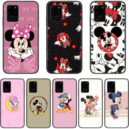 Mickey Phone cover hull For SamSung Galaxy S 6 7 8 9 10 20 Plus Edge E 5G Lite Ultra black soft bumper