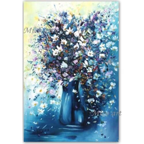 Decorative Items Flower Art Oil Painting 100% Hand Painted Canvas Wall Pictures Living Room Decor Wall Art Unframed Artwork