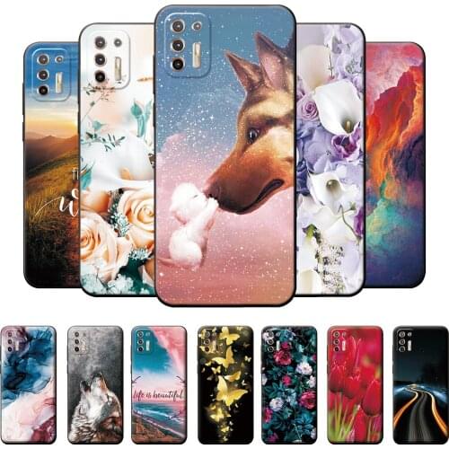 For Moto G9 Plus Case Moto G9 Plus Bumper 6.81 inch Soft TPU Silicone Cover For Moto G9 Plus Cases Cartoon Protective Case Coque