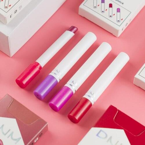 DNM Velvet Matte Lipsticks Pencil Set Tobacco Pipe Fine Waterproof Long Lasting Sexy Red Lip Stick Non-Stick Cup Makeup TSLM1